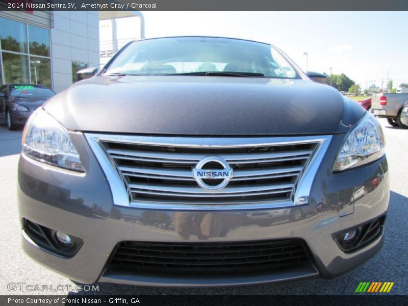 Amethyst Gray / Charcoal 2014 Nissan Sentra SV