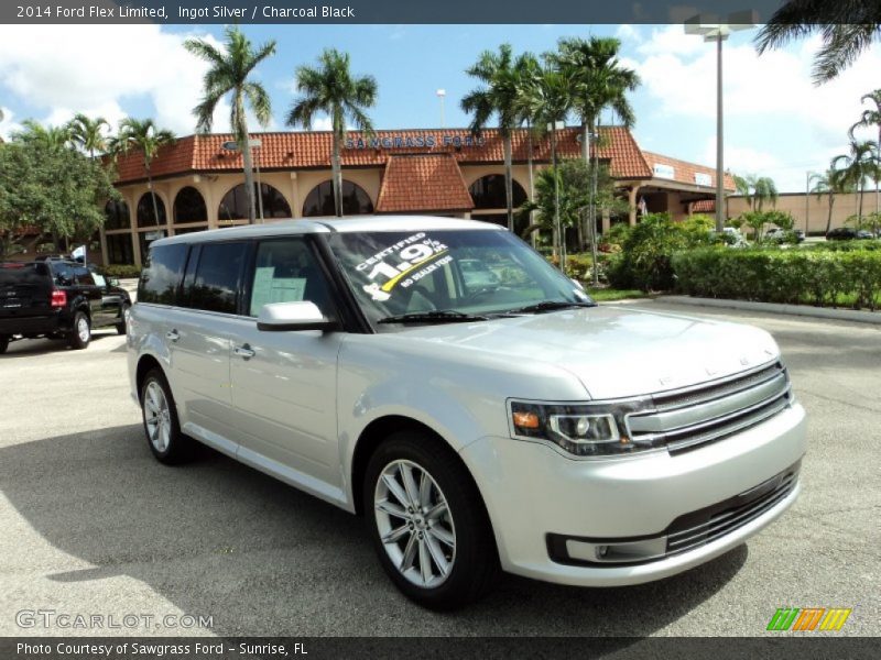 Ingot Silver / Charcoal Black 2014 Ford Flex Limited