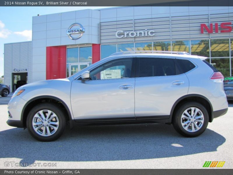 Brilliant Silver / Charcoal 2014 Nissan Rogue SV