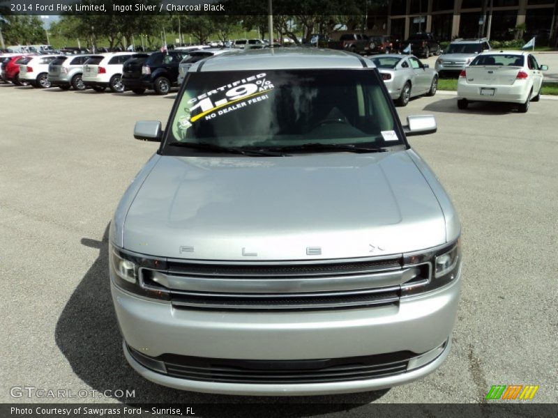 Ingot Silver / Charcoal Black 2014 Ford Flex Limited