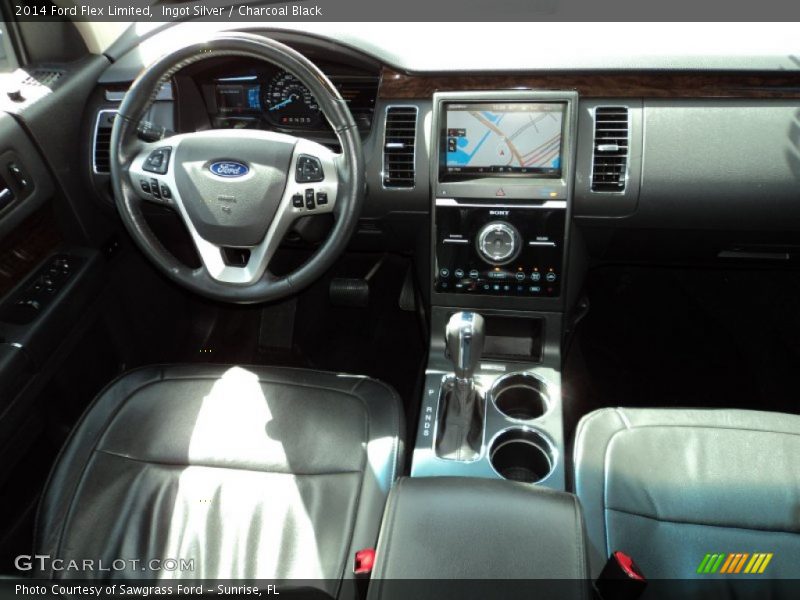 Ingot Silver / Charcoal Black 2014 Ford Flex Limited