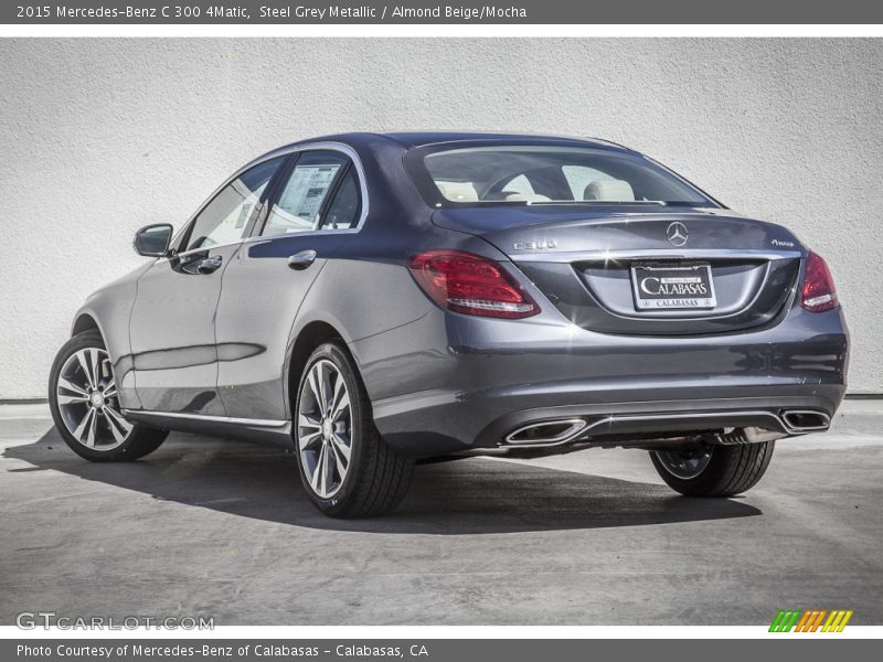 Steel Grey Metallic / Almond Beige/Mocha 2015 Mercedes-Benz C 300 4Matic