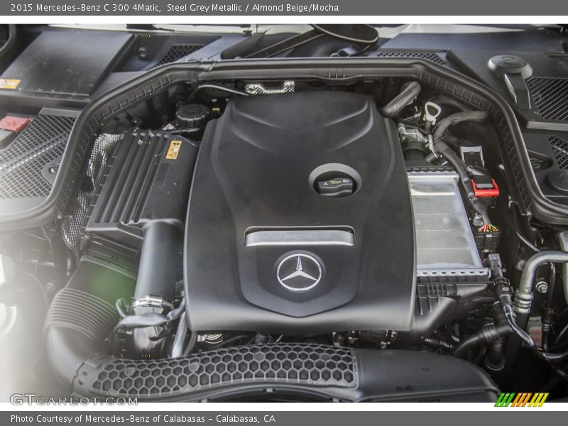 Steel Grey Metallic / Almond Beige/Mocha 2015 Mercedes-Benz C 300 4Matic