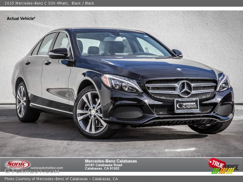 Black / Black 2015 Mercedes-Benz C 300 4Matic