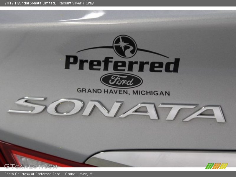Radiant Silver / Gray 2012 Hyundai Sonata Limited