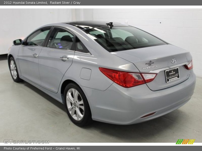 Radiant Silver / Gray 2012 Hyundai Sonata Limited