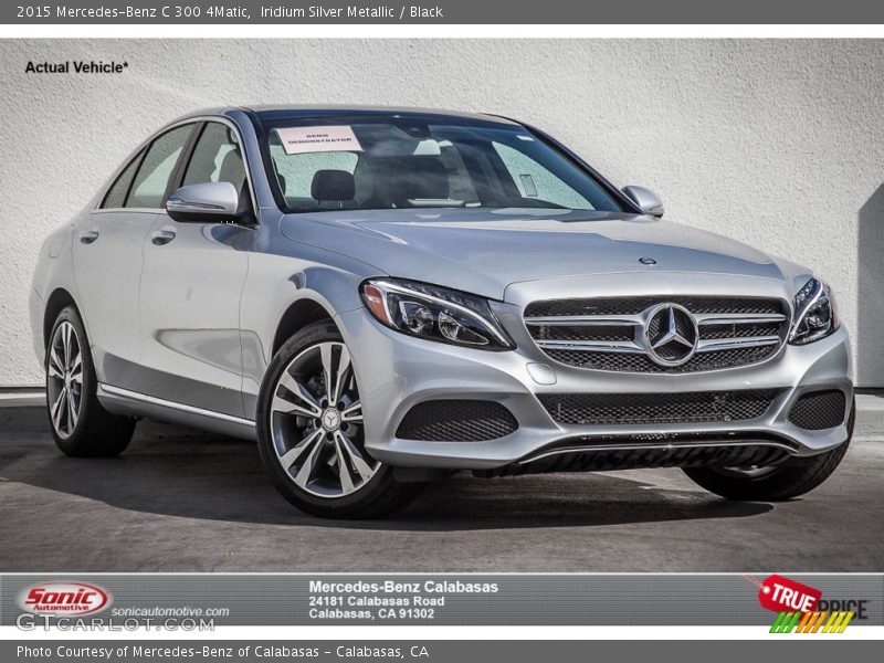 Iridium Silver Metallic / Black 2015 Mercedes-Benz C 300 4Matic