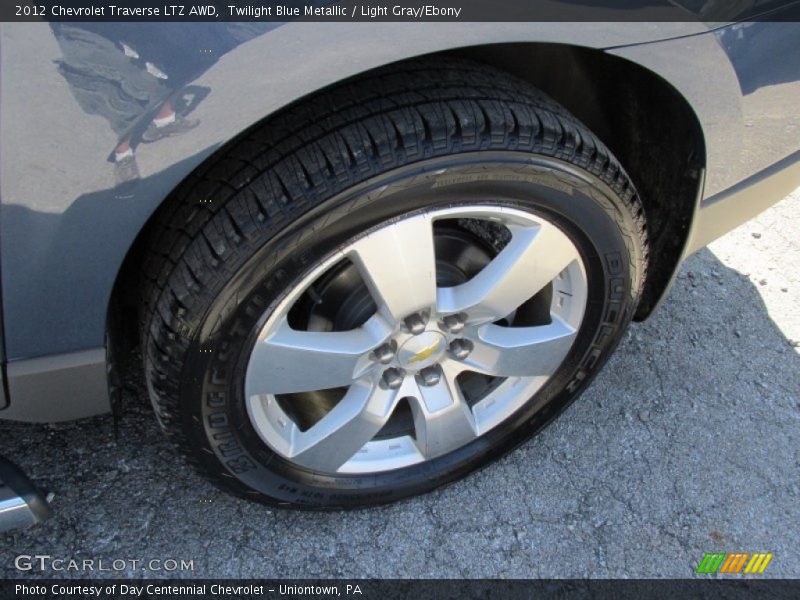 Twilight Blue Metallic / Light Gray/Ebony 2012 Chevrolet Traverse LTZ AWD