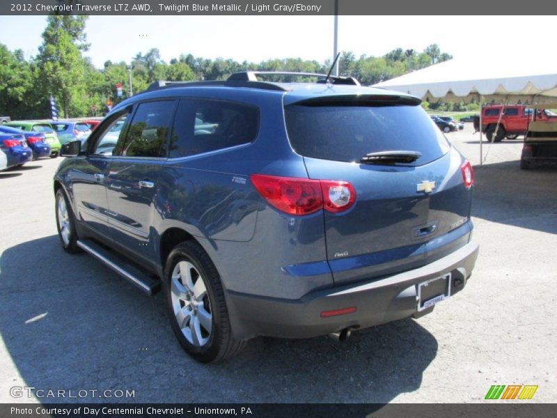 Twilight Blue Metallic / Light Gray/Ebony 2012 Chevrolet Traverse LTZ AWD