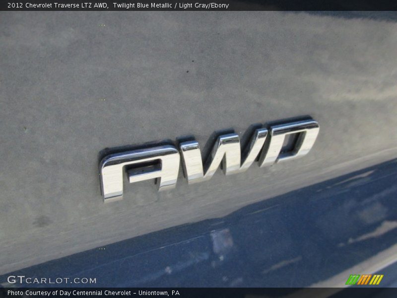 Twilight Blue Metallic / Light Gray/Ebony 2012 Chevrolet Traverse LTZ AWD