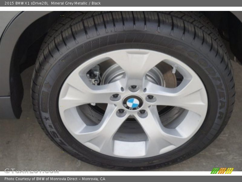 Mineral Grey Metallic / Black 2015 BMW X1 sDrive28i