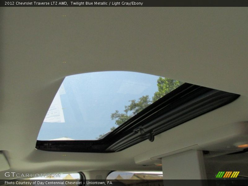 Twilight Blue Metallic / Light Gray/Ebony 2012 Chevrolet Traverse LTZ AWD
