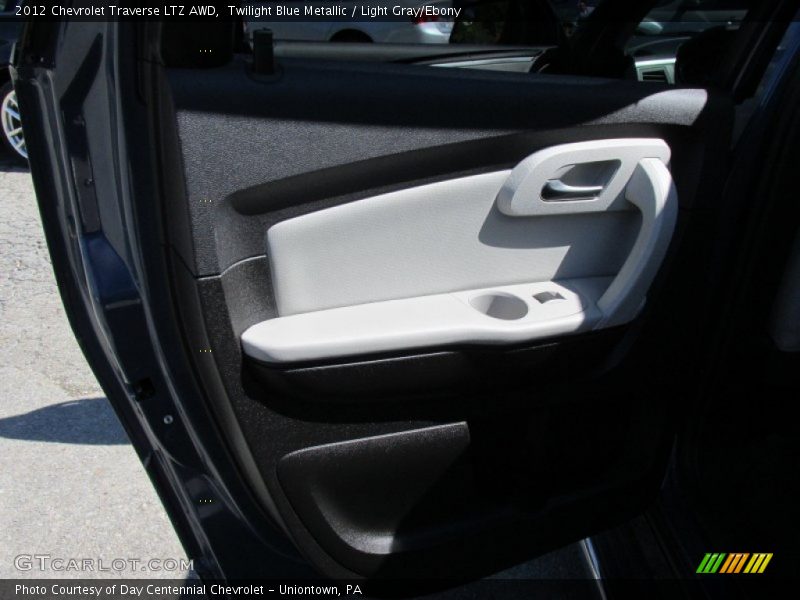 Twilight Blue Metallic / Light Gray/Ebony 2012 Chevrolet Traverse LTZ AWD