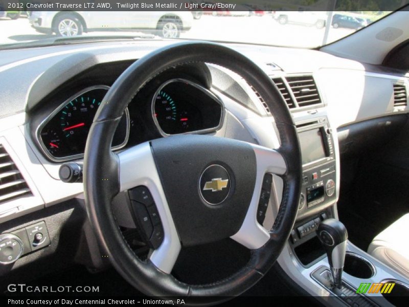 Twilight Blue Metallic / Light Gray/Ebony 2012 Chevrolet Traverse LTZ AWD