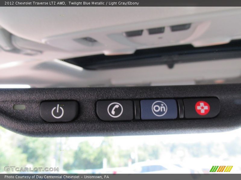 Twilight Blue Metallic / Light Gray/Ebony 2012 Chevrolet Traverse LTZ AWD