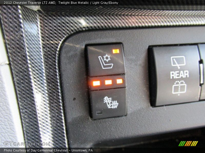 Twilight Blue Metallic / Light Gray/Ebony 2012 Chevrolet Traverse LTZ AWD