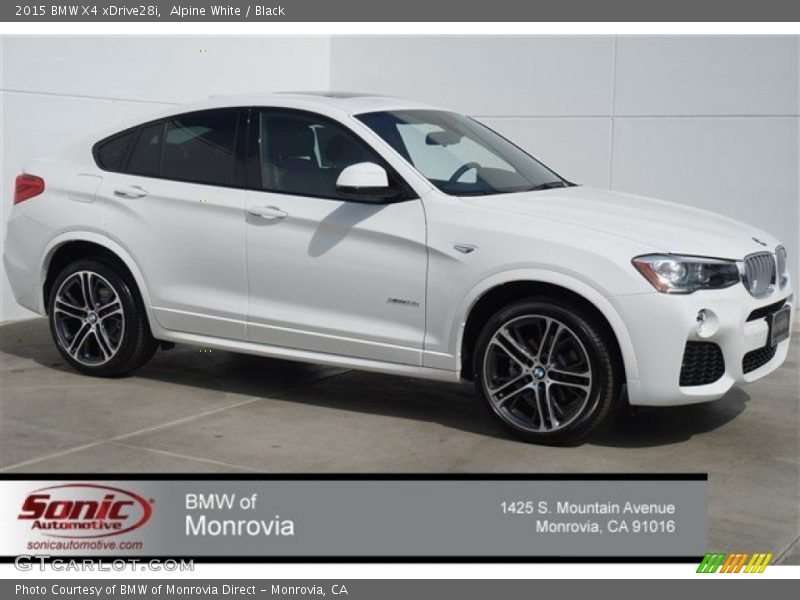 Alpine White / Black 2015 BMW X4 xDrive28i