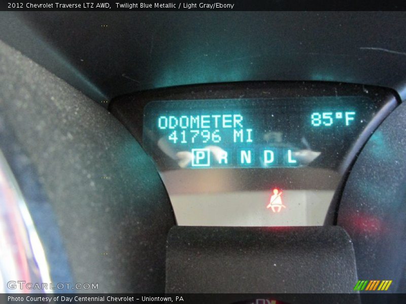 Twilight Blue Metallic / Light Gray/Ebony 2012 Chevrolet Traverse LTZ AWD
