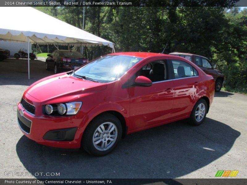 Red Hot / Dark Pewter/Dark Titanium 2014 Chevrolet Sonic LT Sedan