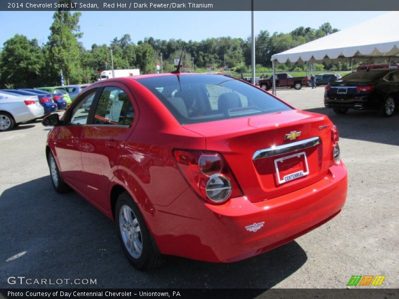 Red Hot / Dark Pewter/Dark Titanium 2014 Chevrolet Sonic LT Sedan