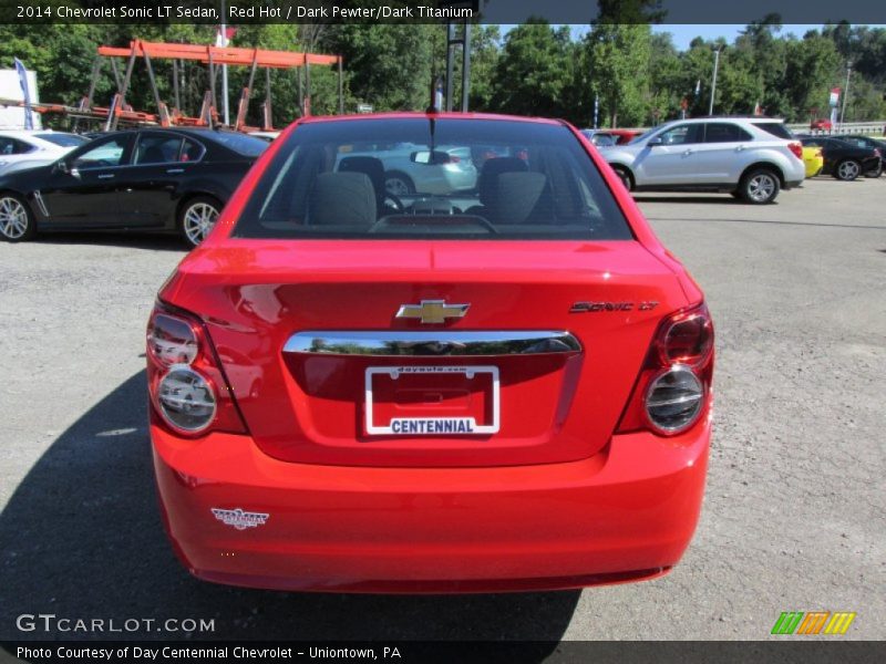 Red Hot / Dark Pewter/Dark Titanium 2014 Chevrolet Sonic LT Sedan