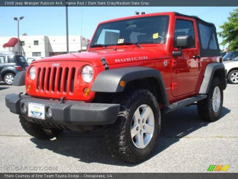 Flame Red / Dark Slate Gray/Medium Slate Gray 2008 Jeep Wrangler Rubicon 4x4