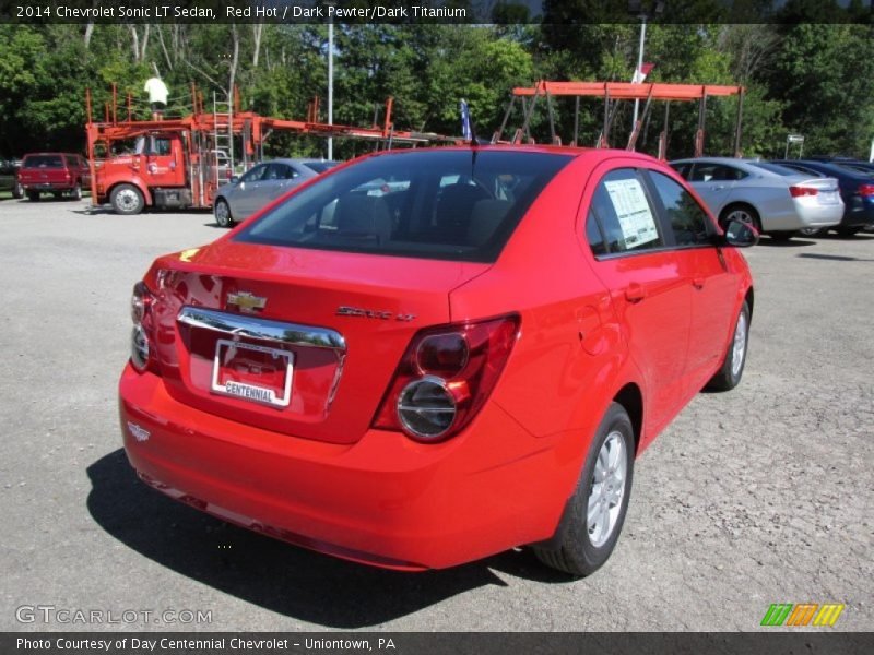 Red Hot / Dark Pewter/Dark Titanium 2014 Chevrolet Sonic LT Sedan