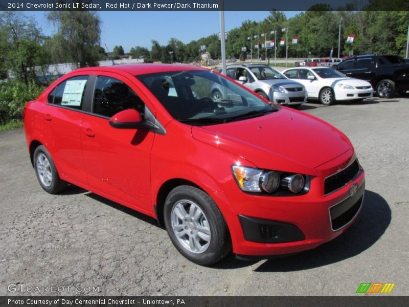 Red Hot / Dark Pewter/Dark Titanium 2014 Chevrolet Sonic LT Sedan