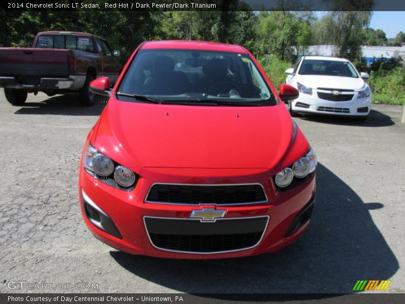 Red Hot / Dark Pewter/Dark Titanium 2014 Chevrolet Sonic LT Sedan