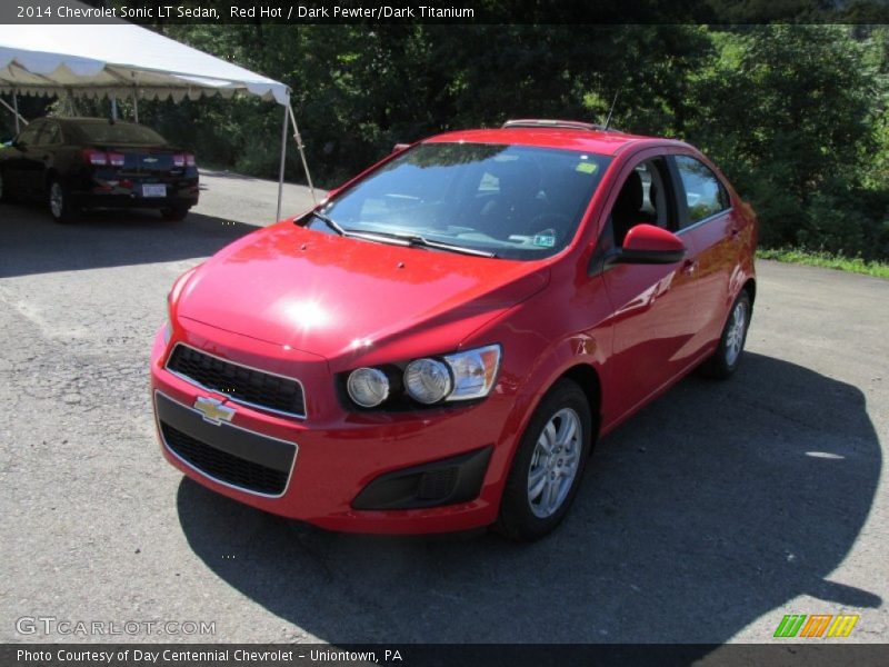 Red Hot / Dark Pewter/Dark Titanium 2014 Chevrolet Sonic LT Sedan