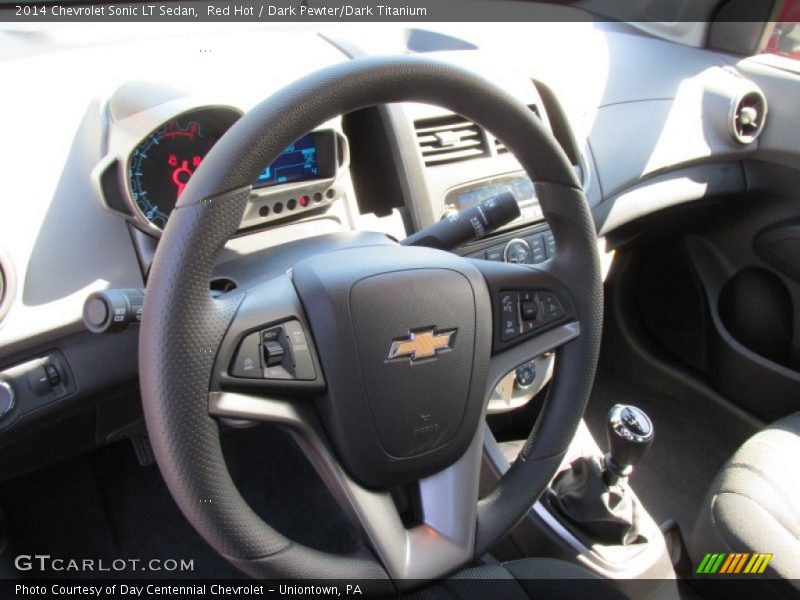 Red Hot / Dark Pewter/Dark Titanium 2014 Chevrolet Sonic LT Sedan