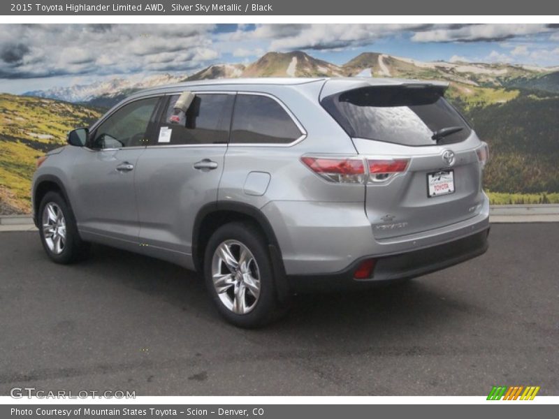 Silver Sky Metallic / Black 2015 Toyota Highlander Limited AWD