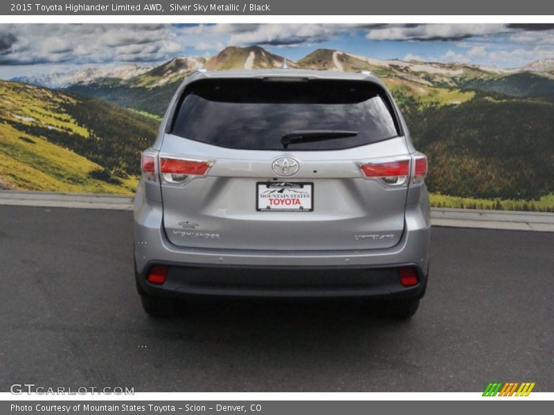 Silver Sky Metallic / Black 2015 Toyota Highlander Limited AWD