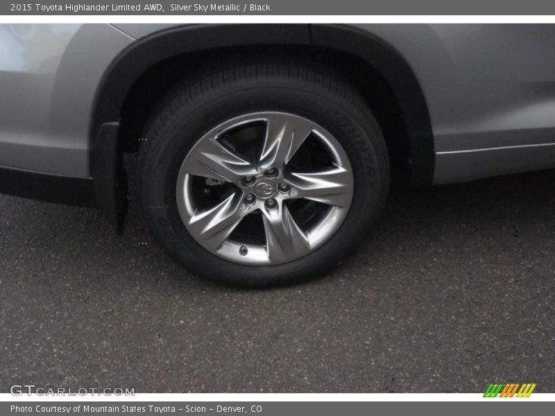 Silver Sky Metallic / Black 2015 Toyota Highlander Limited AWD