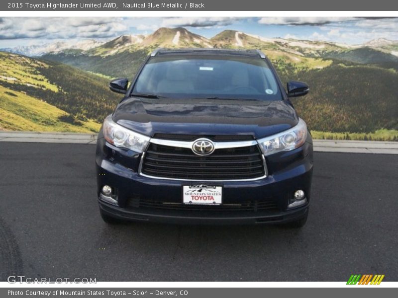 Nautical Blue Metallic / Black 2015 Toyota Highlander Limited AWD