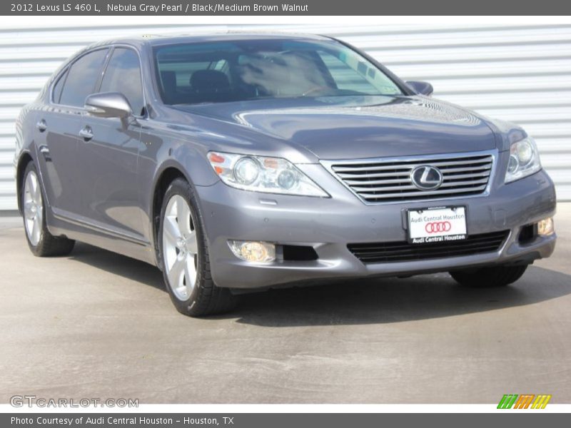 Nebula Gray Pearl / Black/Medium Brown Walnut 2012 Lexus LS 460 L