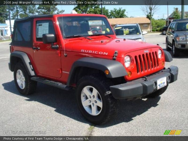 Flame Red / Dark Slate Gray/Medium Slate Gray 2008 Jeep Wrangler Rubicon 4x4