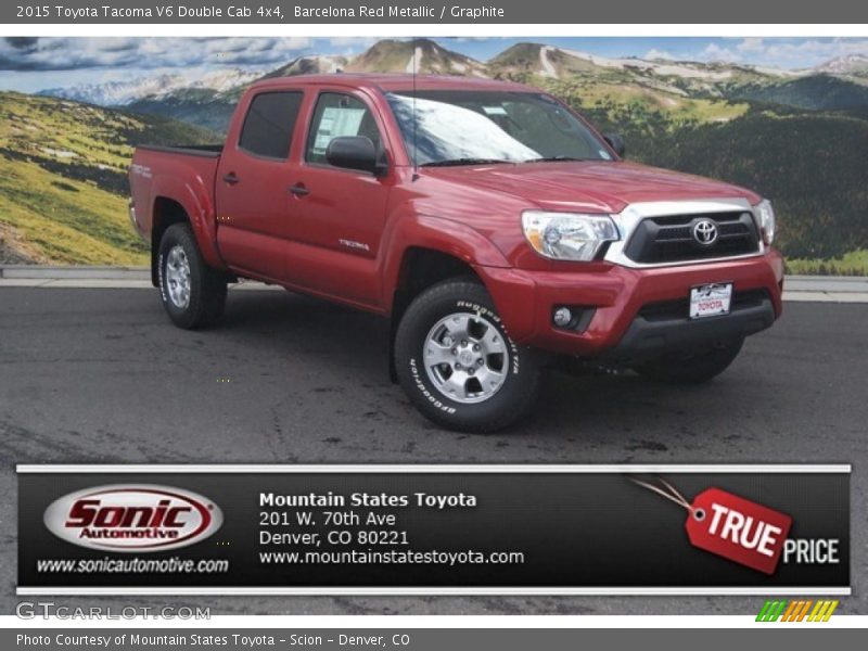 Barcelona Red Metallic / Graphite 2015 Toyota Tacoma V6 Double Cab 4x4