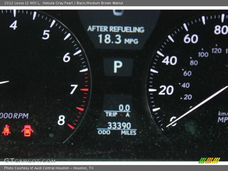 Nebula Gray Pearl / Black/Medium Brown Walnut 2012 Lexus LS 460 L