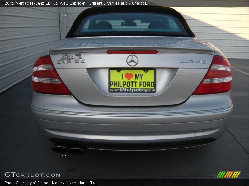 Brilliant Silver Metallic / Charcoal 2005 Mercedes-Benz CLK 55 AMG Cabriolet