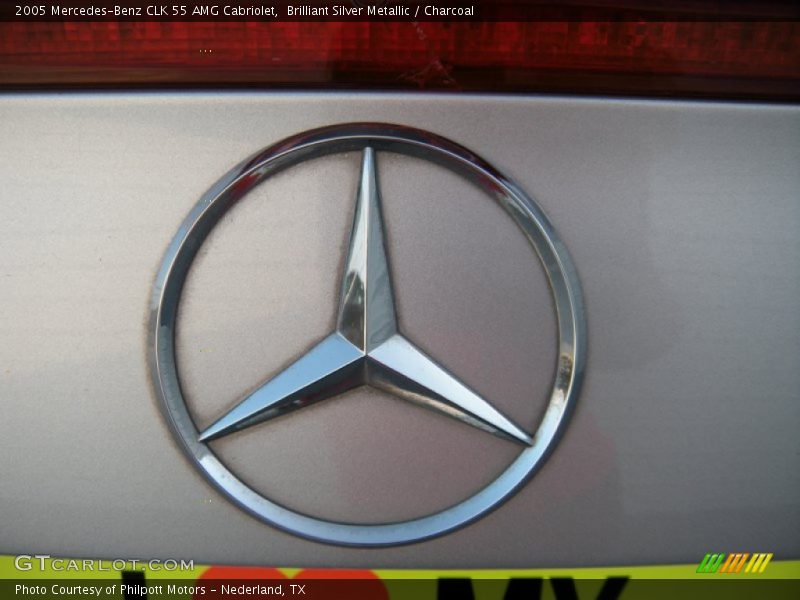 Brilliant Silver Metallic / Charcoal 2005 Mercedes-Benz CLK 55 AMG Cabriolet