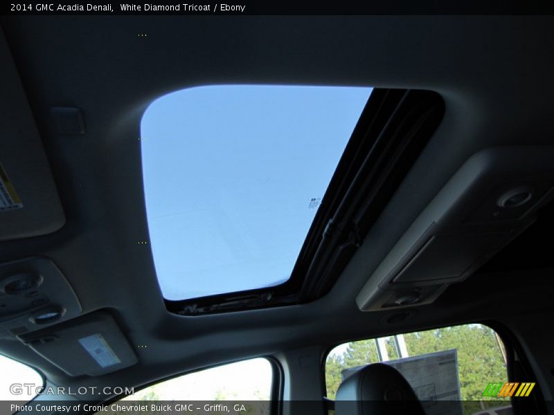 White Diamond Tricoat / Ebony 2014 GMC Acadia Denali