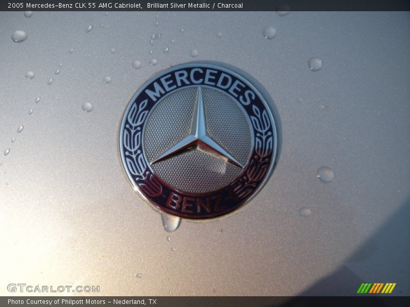 Brilliant Silver Metallic / Charcoal 2005 Mercedes-Benz CLK 55 AMG Cabriolet