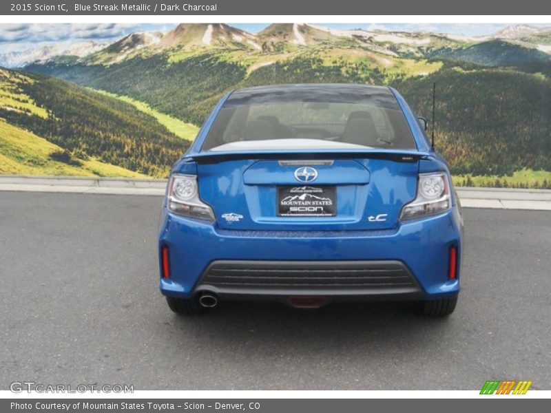 Blue Streak Metallic / Dark Charcoal 2015 Scion tC