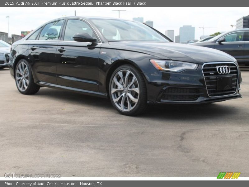 Phantom Black Pearl / Black 2015 Audi A6 3.0T Premium Plus quattro Sedan