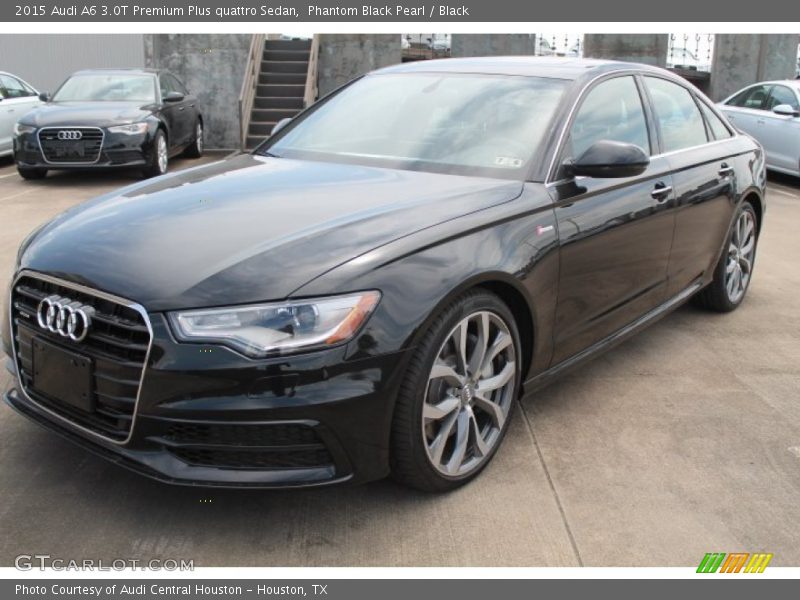 Phantom Black Pearl / Black 2015 Audi A6 3.0T Premium Plus quattro Sedan