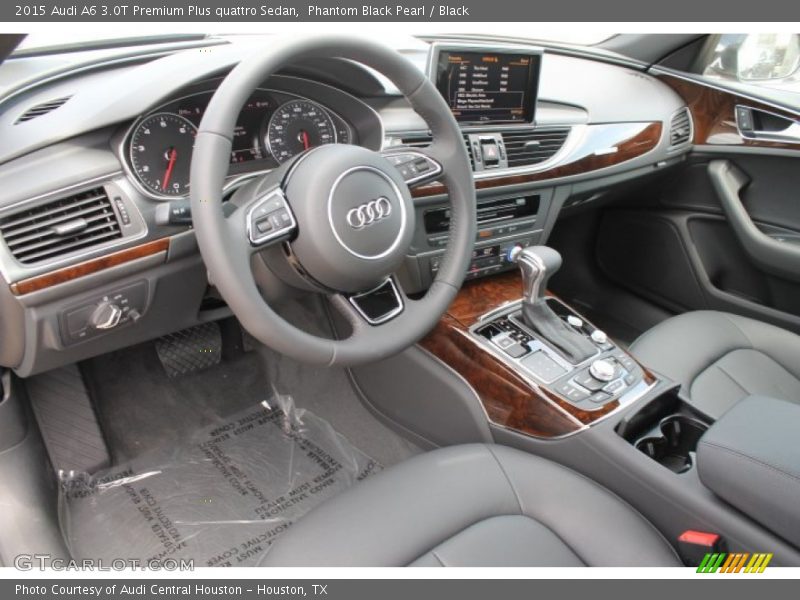 Phantom Black Pearl / Black 2015 Audi A6 3.0T Premium Plus quattro Sedan