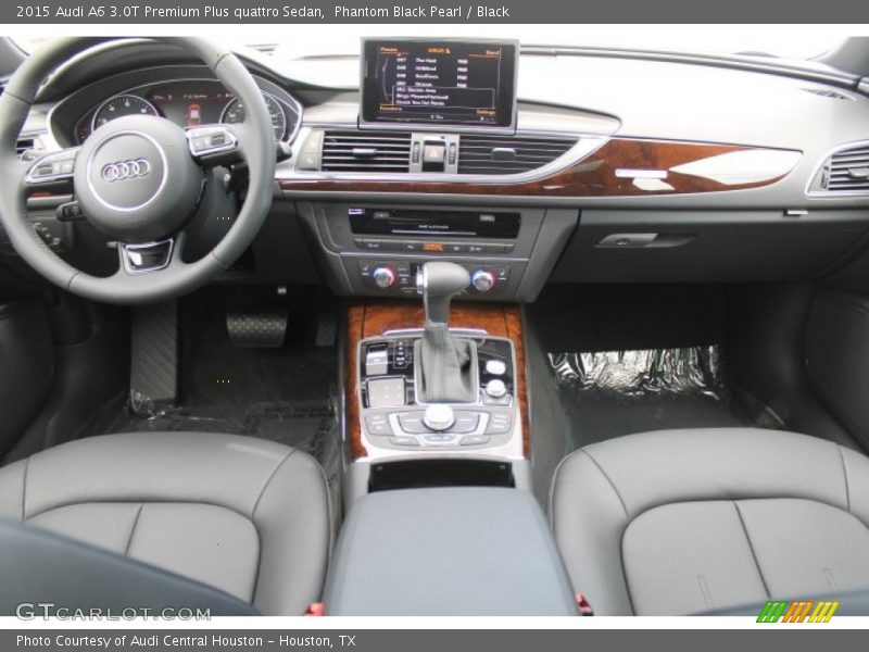 Phantom Black Pearl / Black 2015 Audi A6 3.0T Premium Plus quattro Sedan