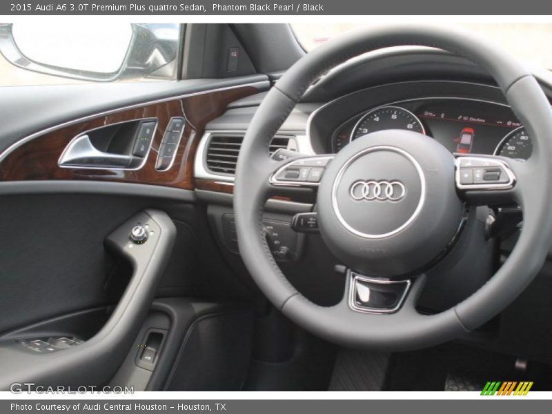 Phantom Black Pearl / Black 2015 Audi A6 3.0T Premium Plus quattro Sedan