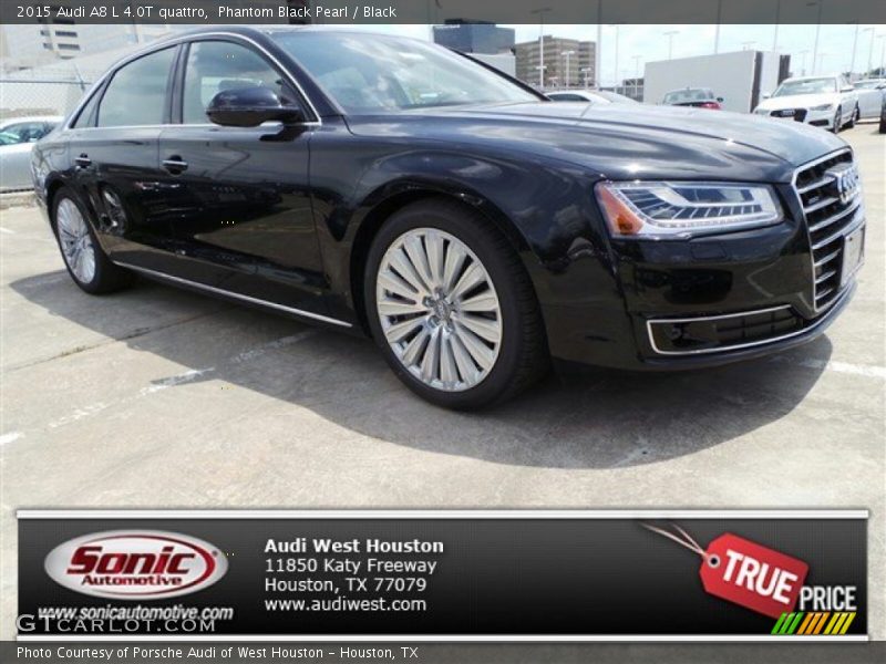 Phantom Black Pearl / Black 2015 Audi A8 L 4.0T quattro
